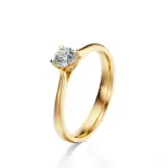 Pierścionek zaręczynowy złoty z diamentem AJPZ_111